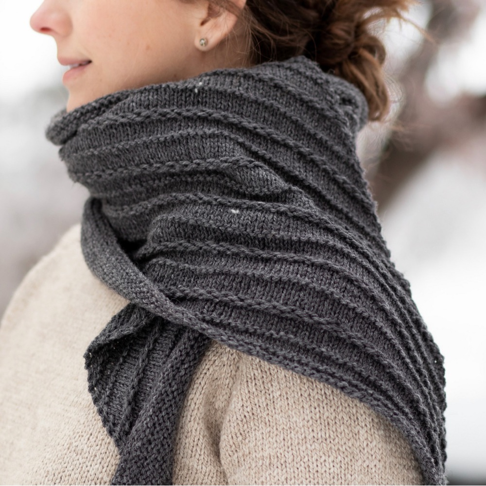 Hand knit scarf
